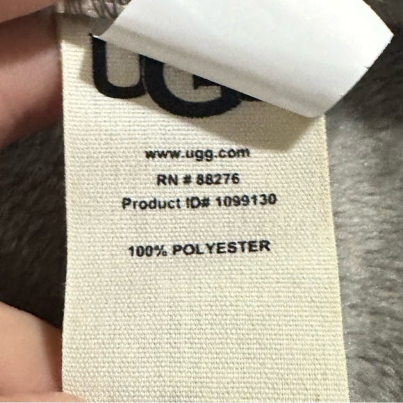 UGG Marlow Double Face Fleece Robe in Charcoal Gray Size Medium NWT - Picture 7 of 9